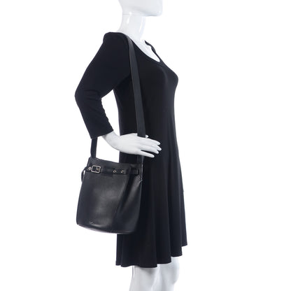 Celine Smooth Calfskin Long Strap Big Bucket Bag Black 2 of 11