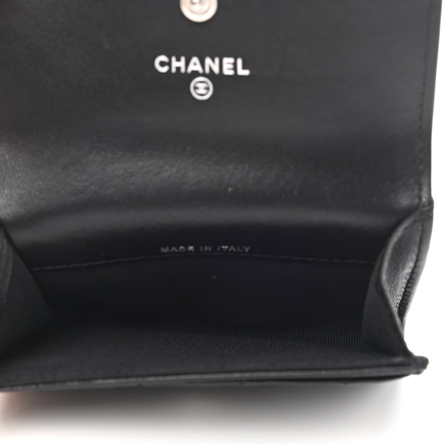 Chanel Lambskin Quilted Boy Flap Card Holder Black 5 of 9