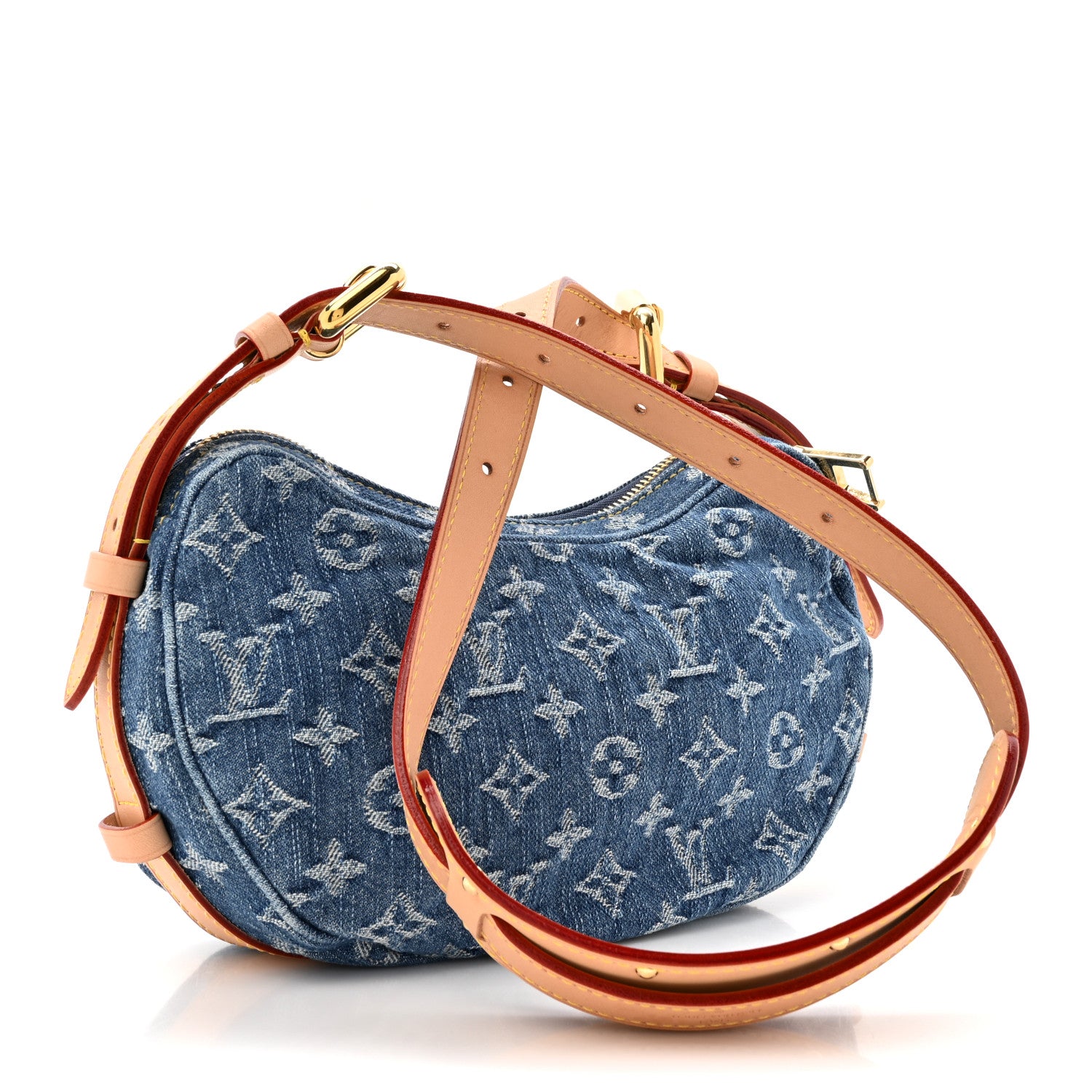 Louis Vuitton Monogram Denim Croissant MM Blue 4 of 14