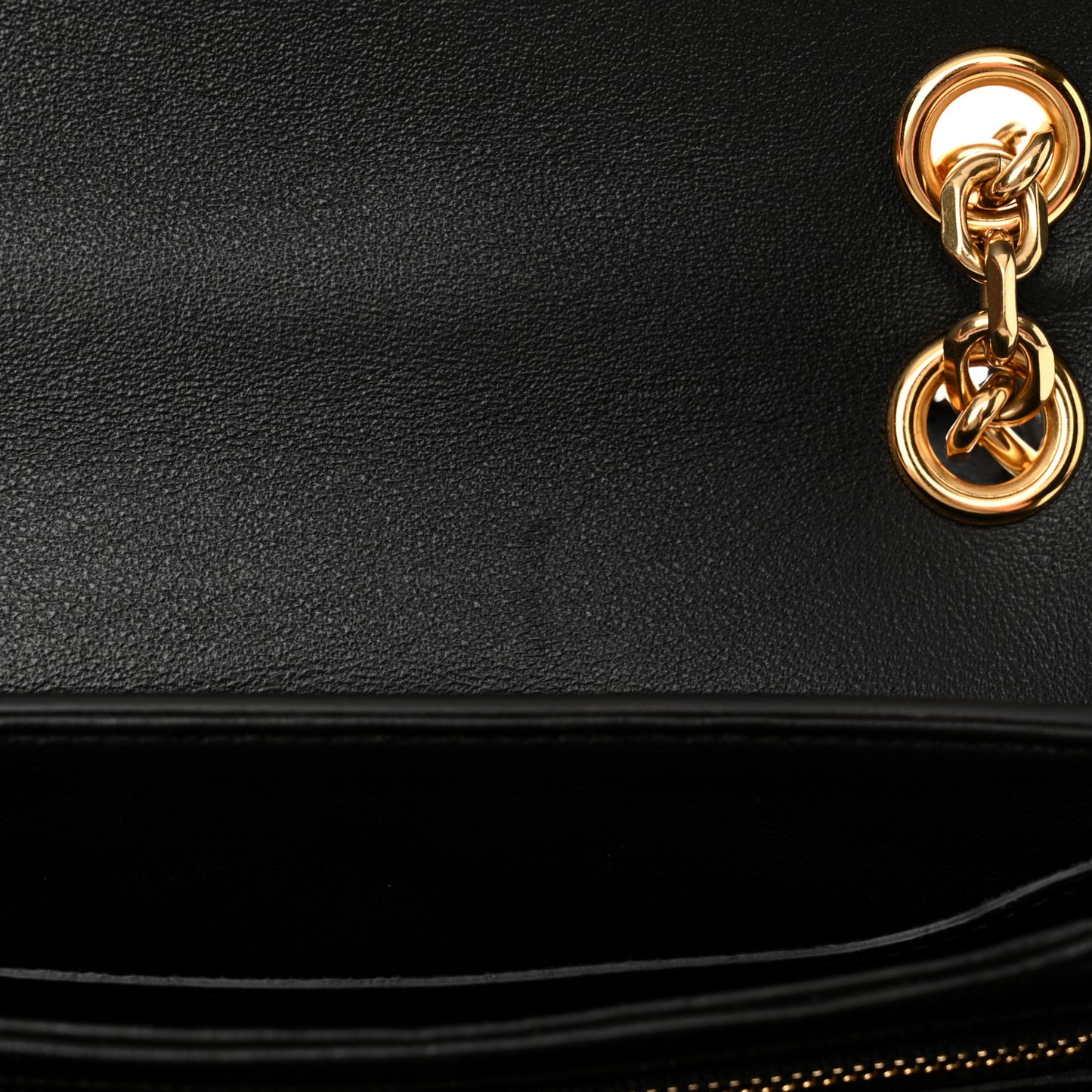 Shiny Calfskin Medium C Bag Black