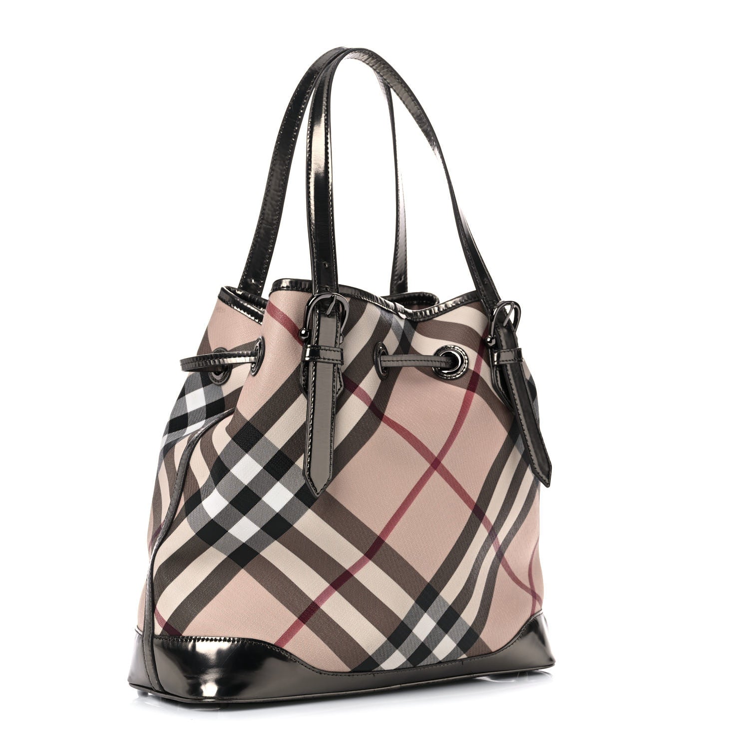 Burberry Supernova Check Drawstring Tote Black 2 of 18