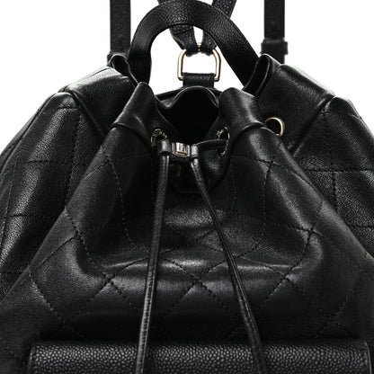 Chanel Sheepskin Caviar Quilted Daily Round Backpack Black 8 of 10