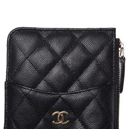 Chanel Caviar Quilted Classic Flat Wallet Pouch Black 8 of 9