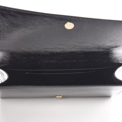 Saint Laurent Textured Patent Monogram Large Belle De Jour Clutch Black 5 of 8