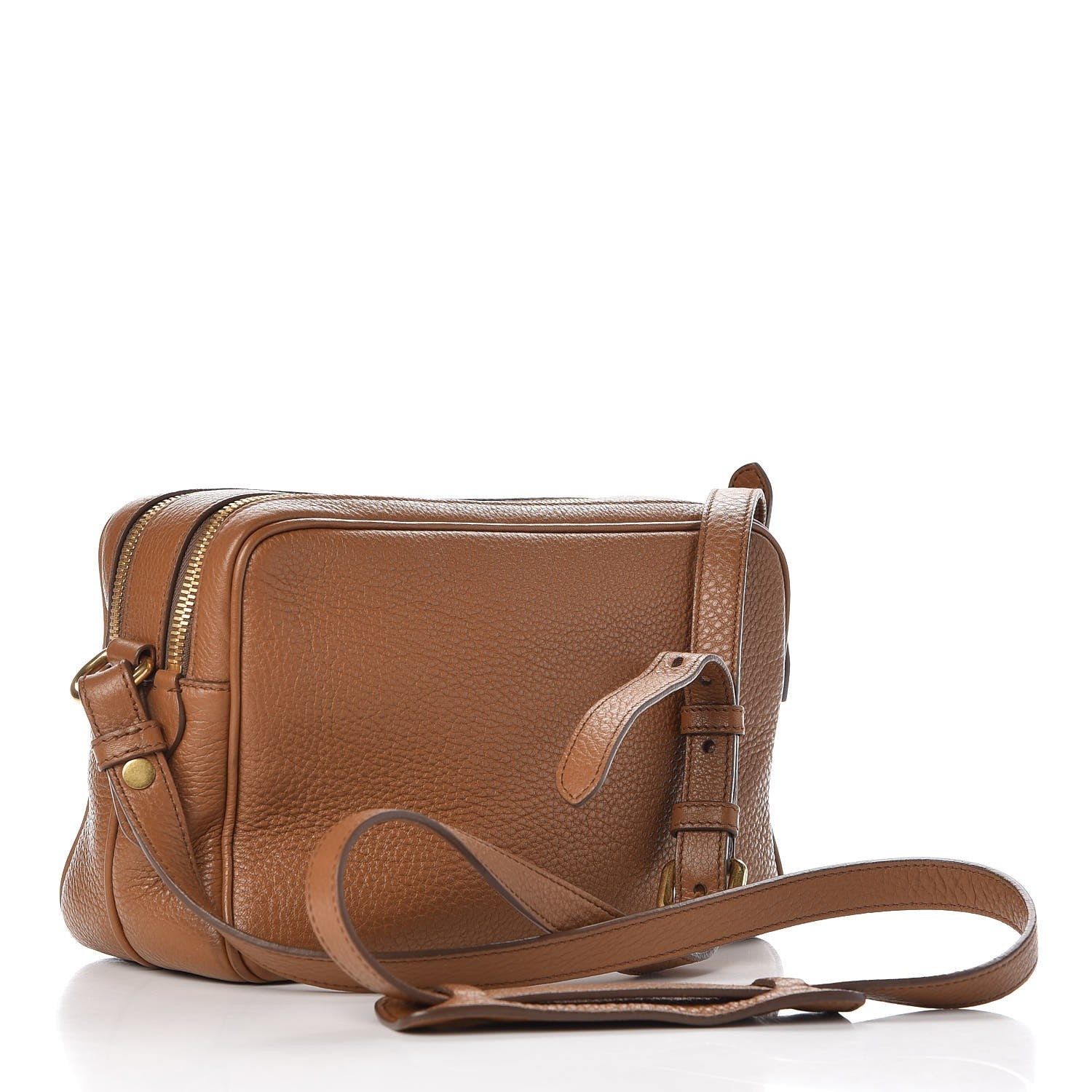Prada Vitello Daino Medium Double Zip Shoulder Bag Cannella 3 of 8