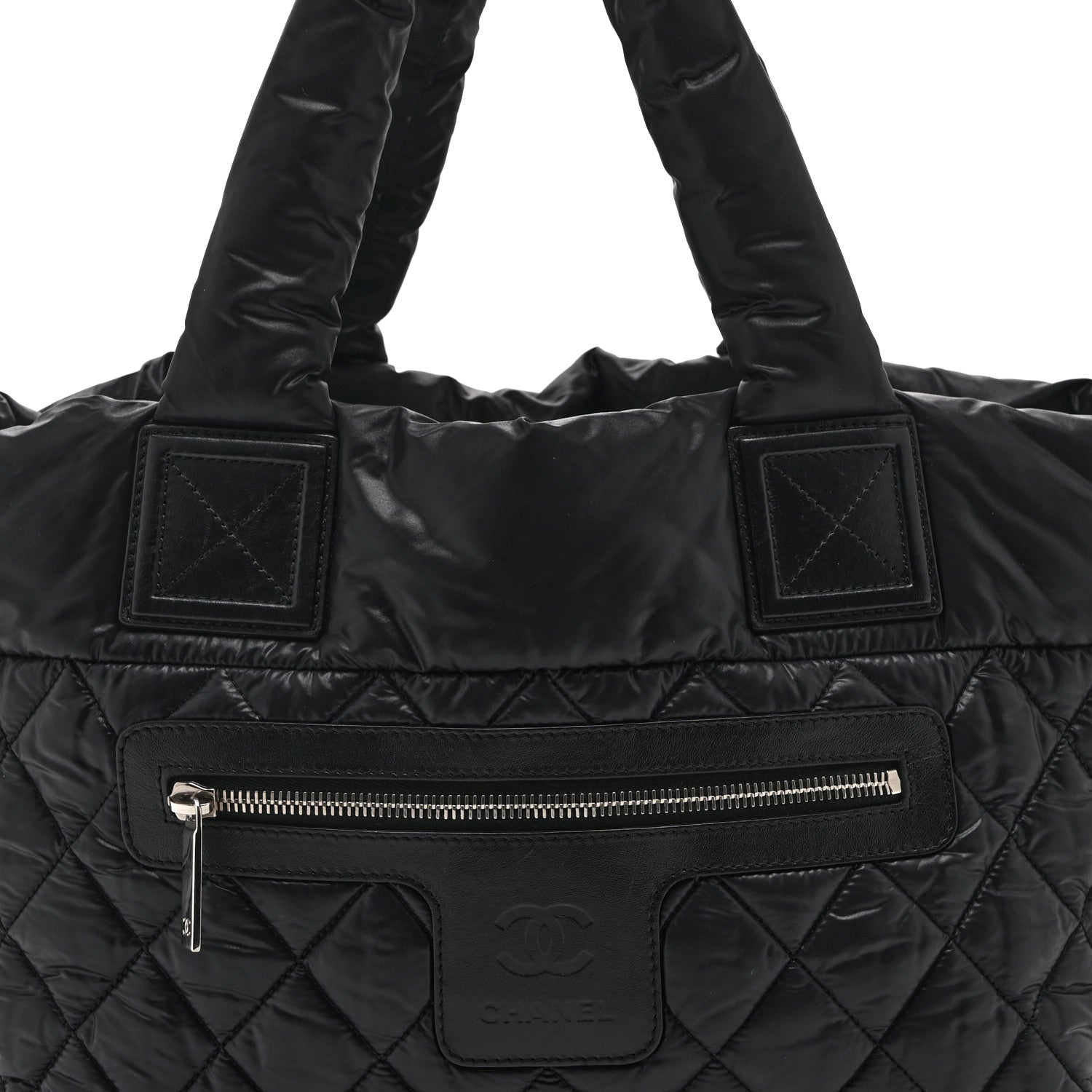 Chanel Nylon Quilted Small Coco Cocoon Tote Black 8 of 10