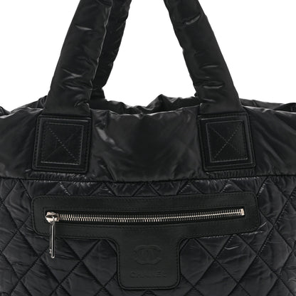 Chanel Nylon Quilted Small Coco Cocoon Tote Black 8 of 10