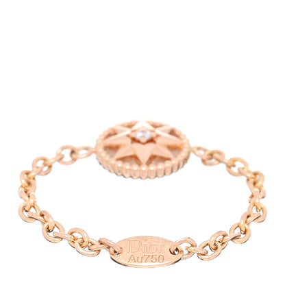 Christian Dior 18K Rose Gold Diamond Pink Opal Rose Des Vents Ring 53 6.25 5 of 5