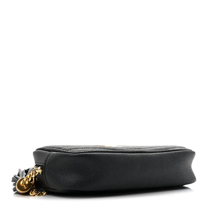 Saint Laurent Grain De Poudre Matelasse Monogram Mini Lou Camera Bag Black 4 of 13