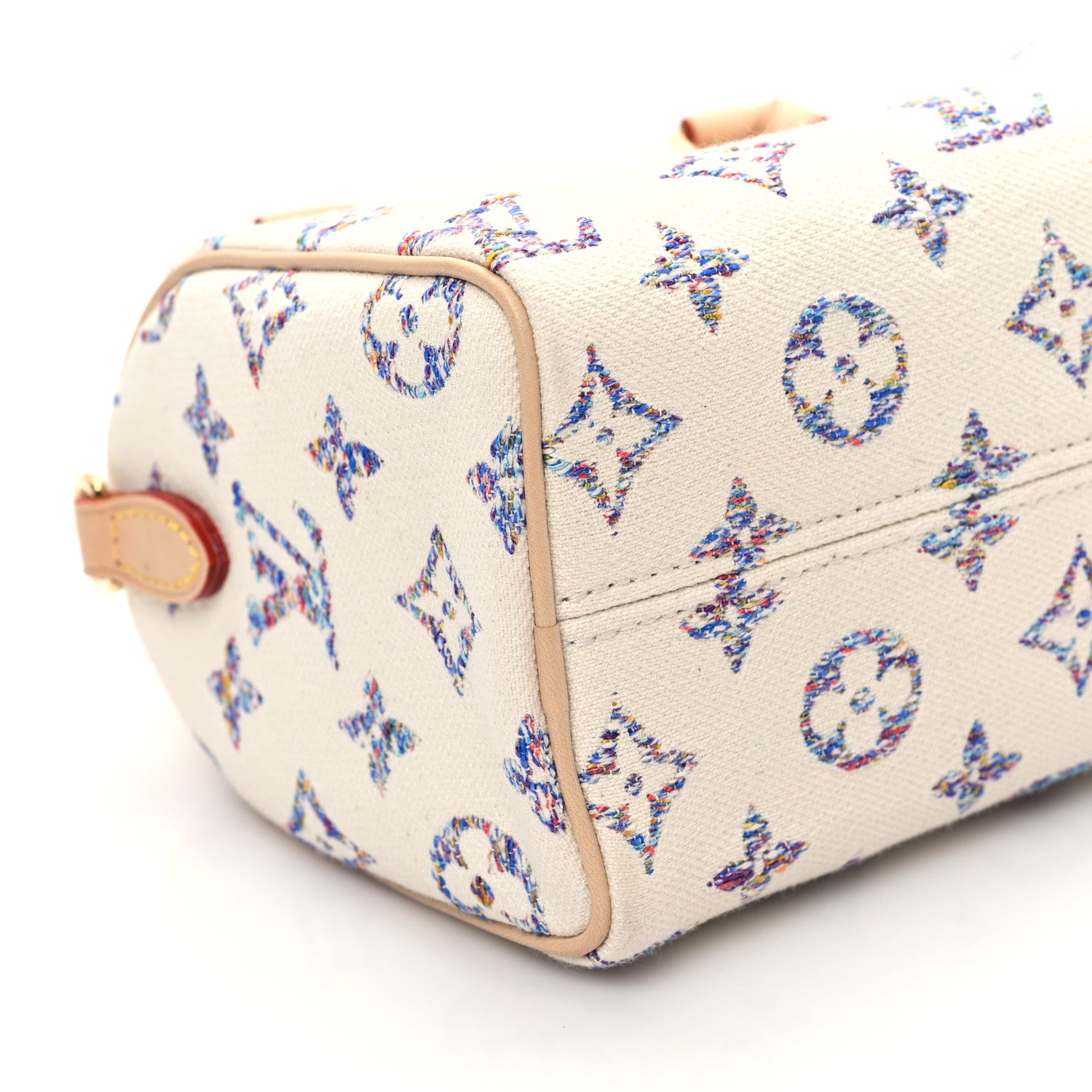 Louis Vuitton Monogram Jacquard Fabric Speedy Bandouliere 20 Multicolor Beige 8 of 10