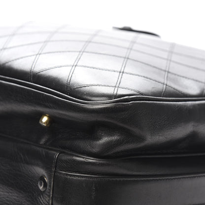 Chanel Lambskin Stitched Suitcase Travel Bag Black 11 of 16