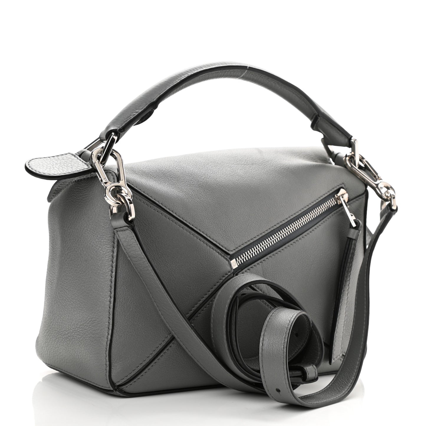 Calfskin Small Puzzle Bag Gunmetal