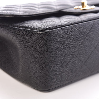 Chanel Caviar Quilted Jumbo Double Flap Black 5 of 10