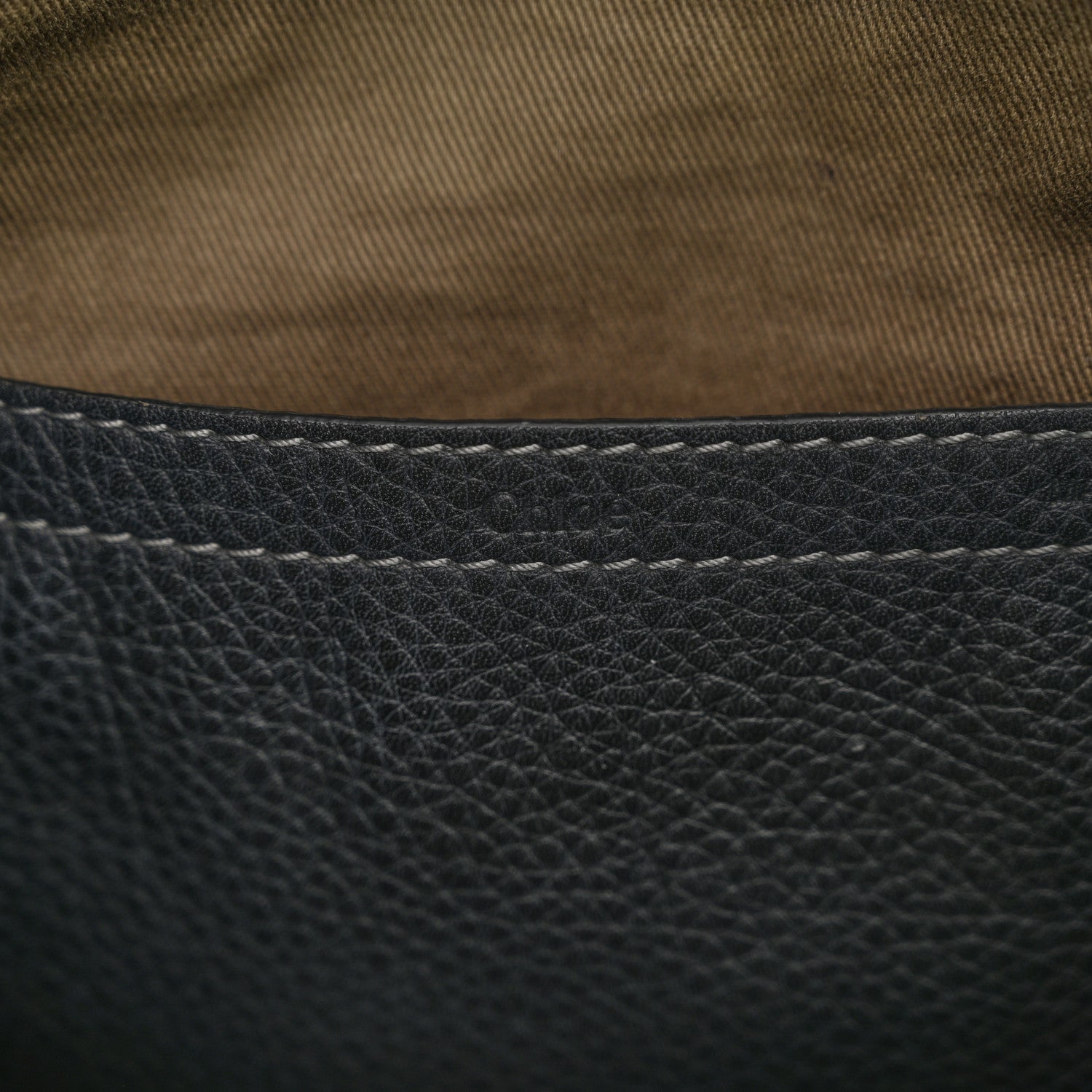 Chloe Grained Calfskin Medium Marcie Saddle Bag Black 6 of 14