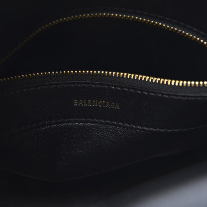 Balenciaga Grained Calfskin Print Graffiti S Ville Top Handle Bag Black Bleu Violet 6 of 12