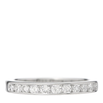 Tiffany Platinum Diamond .49ctw Half Circle Wedding Band Ring 52 6 1 of 5