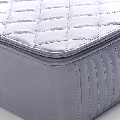 Chanel Glazed Calfskin Quilted Medium Coco Boy Flap Light Grey 5 of 13