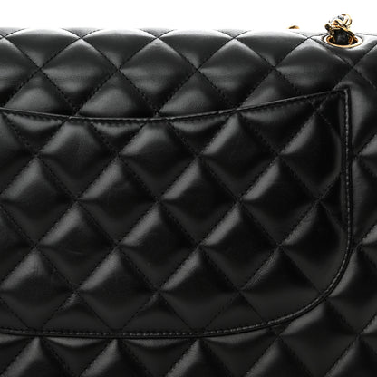 Chanel Lambskin Quilted Jumbo Double Flap Black 13 of 14