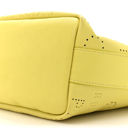 Chanel Calfskin Small Logo Eyelets Shopping Tote Yellow 8 of 15