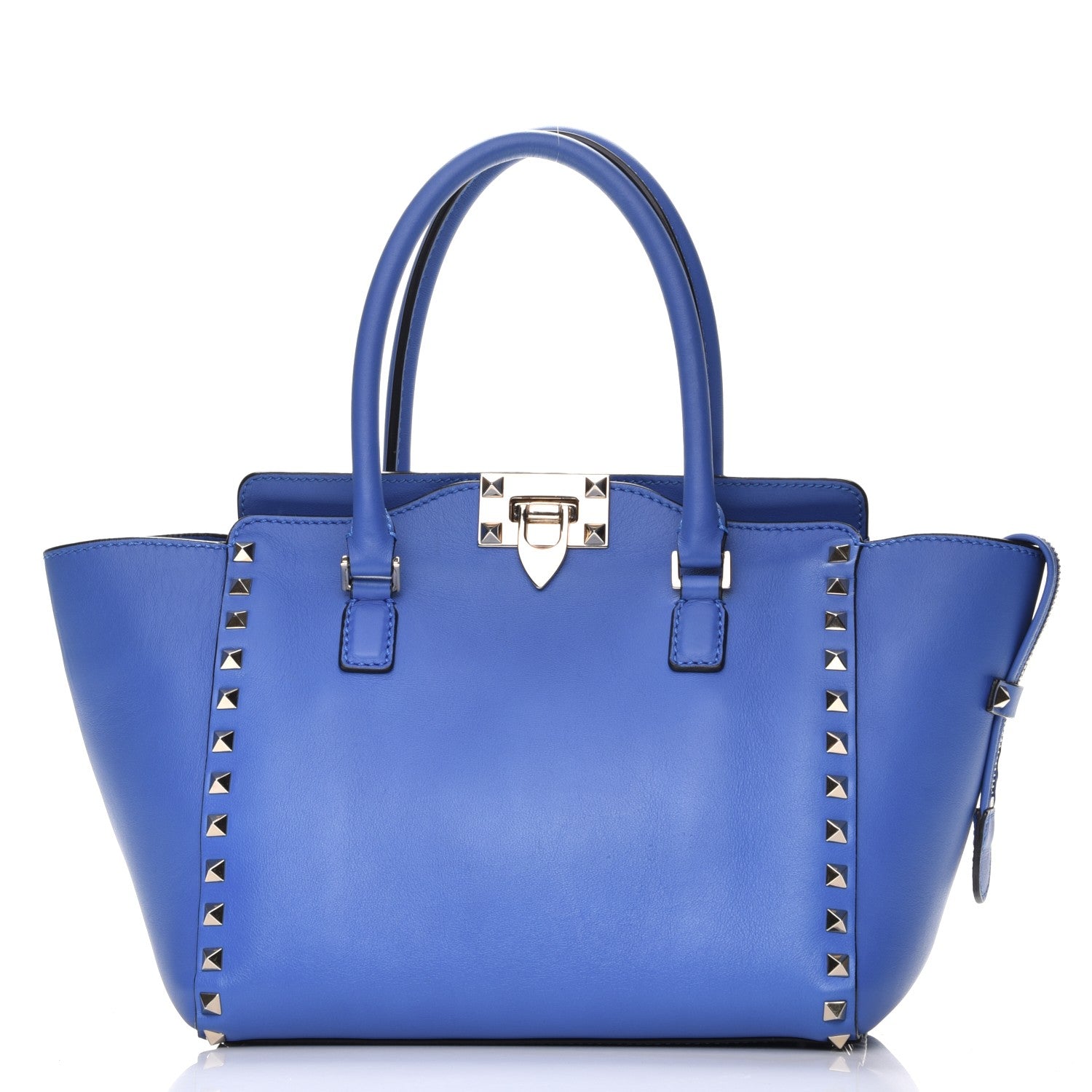 Valentino Garavani Vitello Small Rockstud Double Handle Tote Light Sapphire 1 of 8