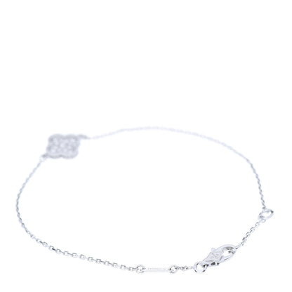 Van Cleef & Arpels 18K White Gold Diamond Sweet Alhambra Bracelet 3 of 6