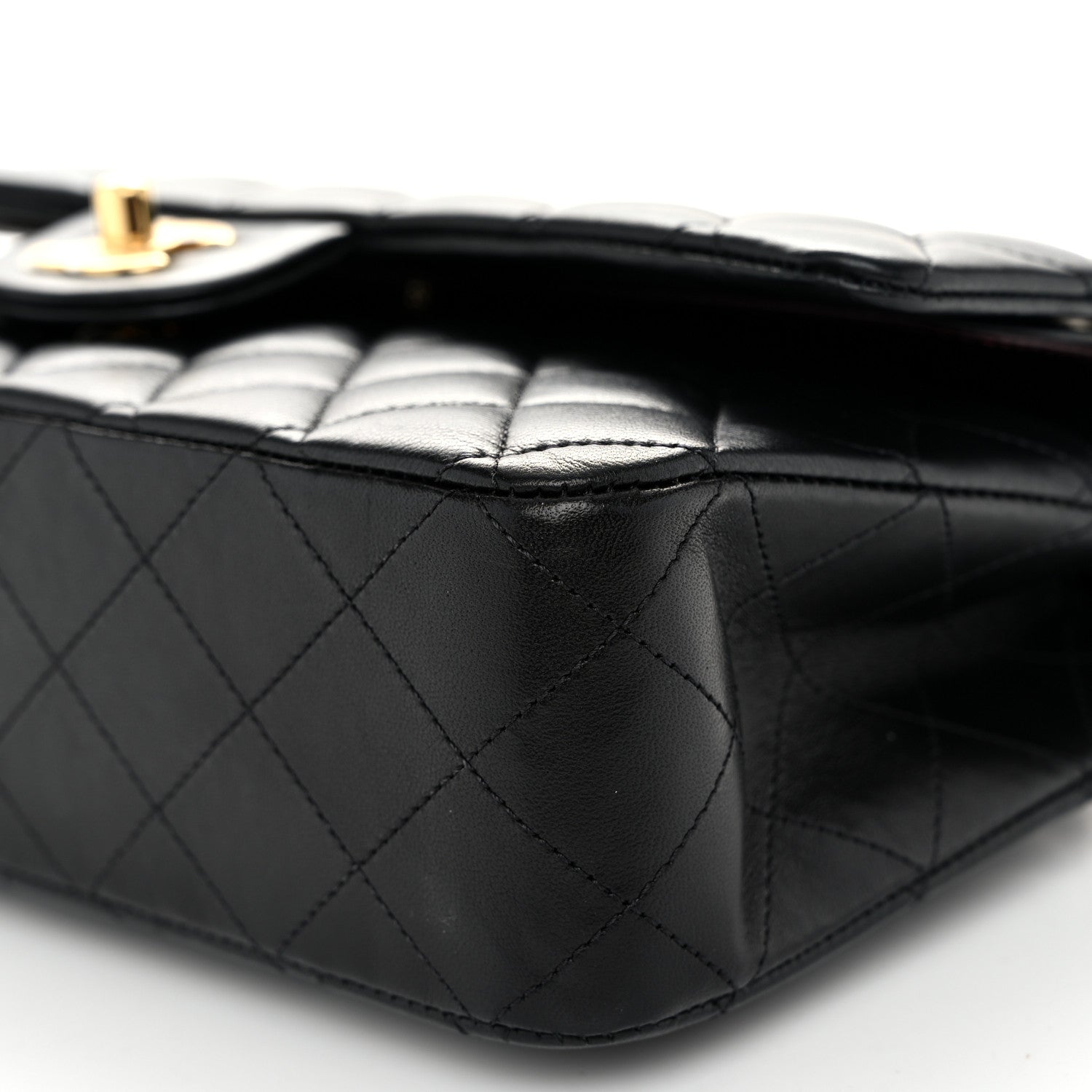 Chanel Lambskin Quilted Medium Double Flap Black 10 of 10