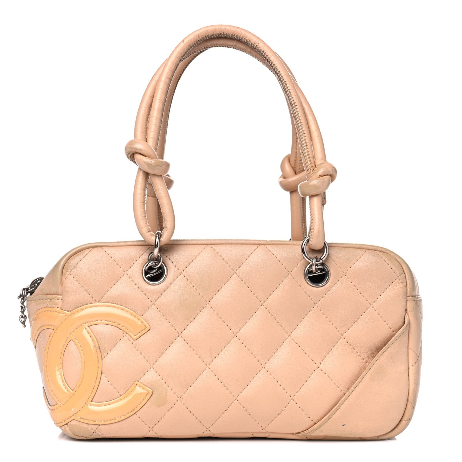 Chanel Calfskin Quilted Small Cambon Bowler Beige 1 of 19