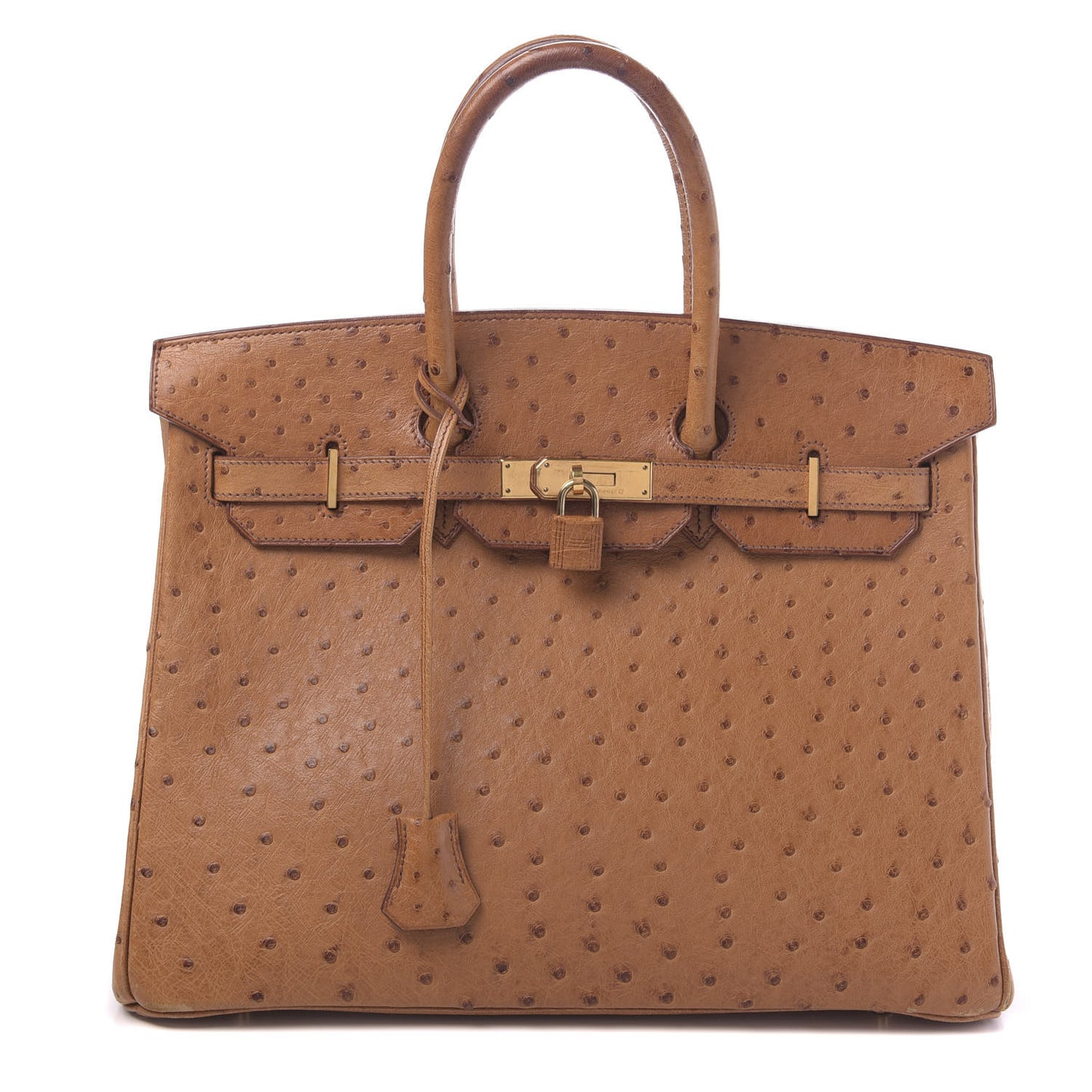 Ostrich Birkin 35 Gold