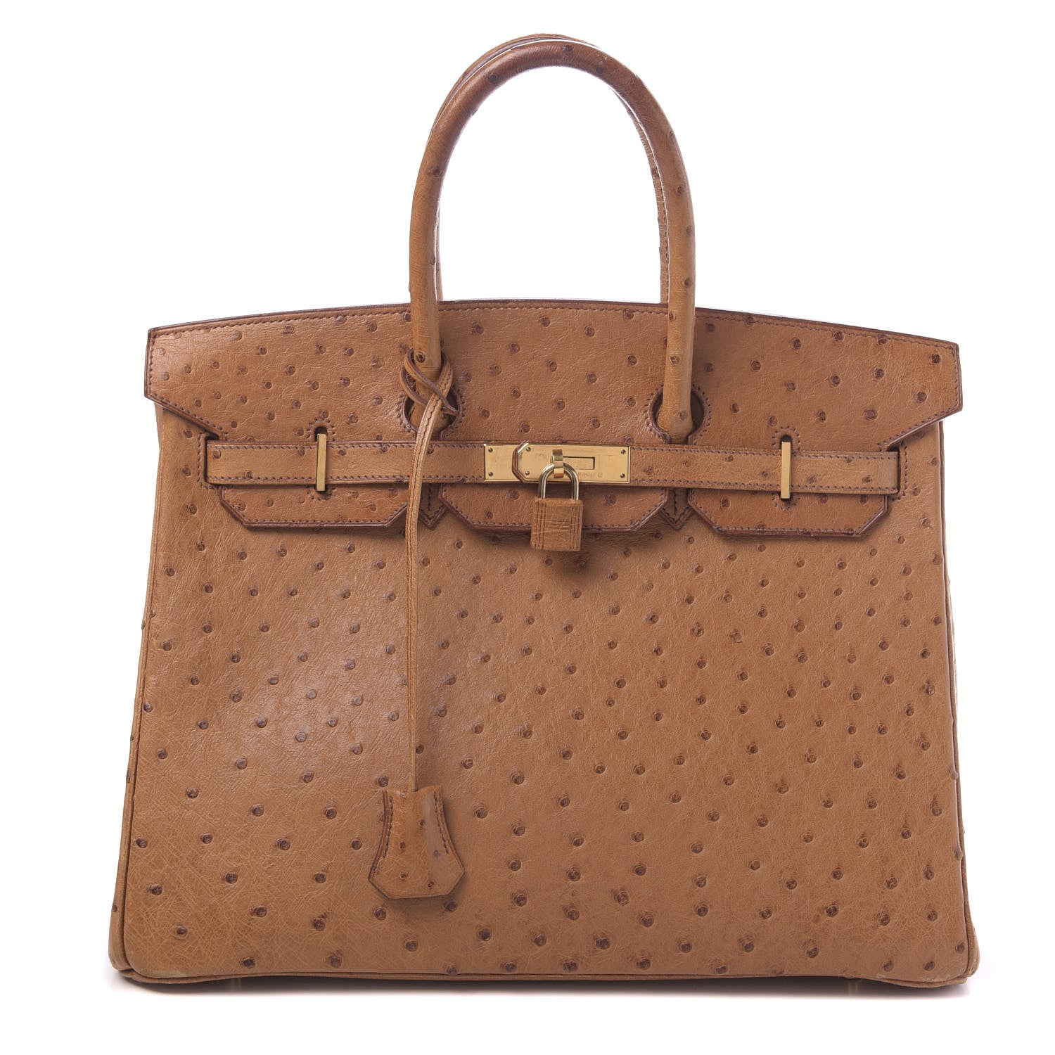 Hermes Ostrich Birkin 35 Gold 1 of 25