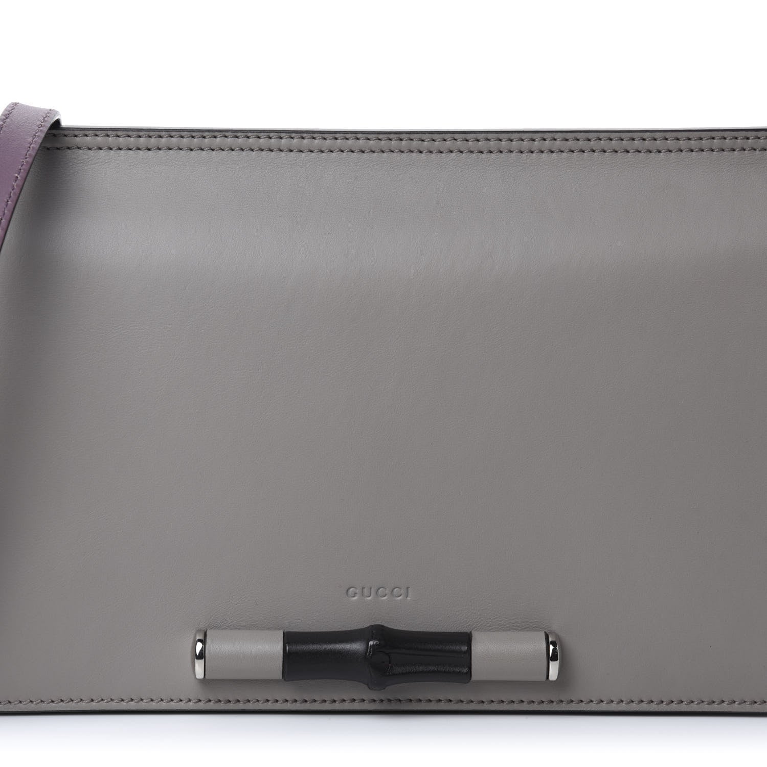 Gucci Calfskin Lady Bamboo Shoulder Bag Grey 10 of 10