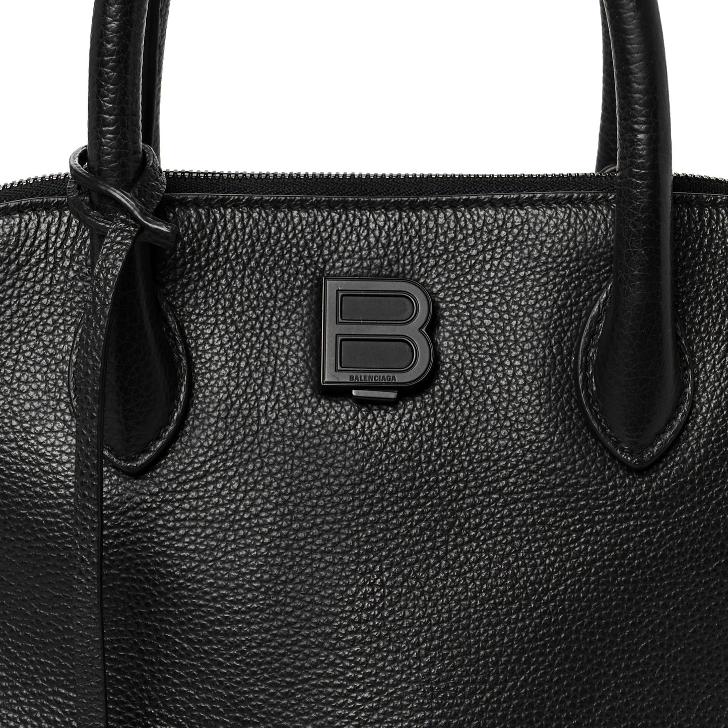 Calfskin LED Logo Projector Top Handle Bag Black