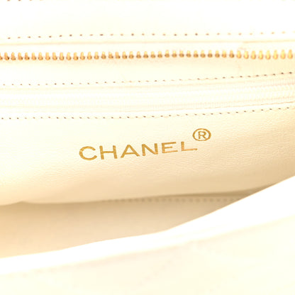 Chanel Lambskin Quilted Shoulder Bag White 6 of 10