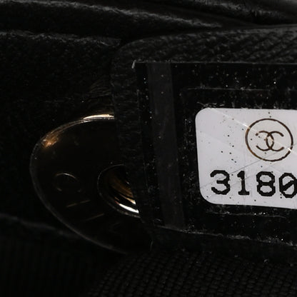 Chanel Lambskin Quilted Tiny Shopping Clutch With Chain Black 7 of 9