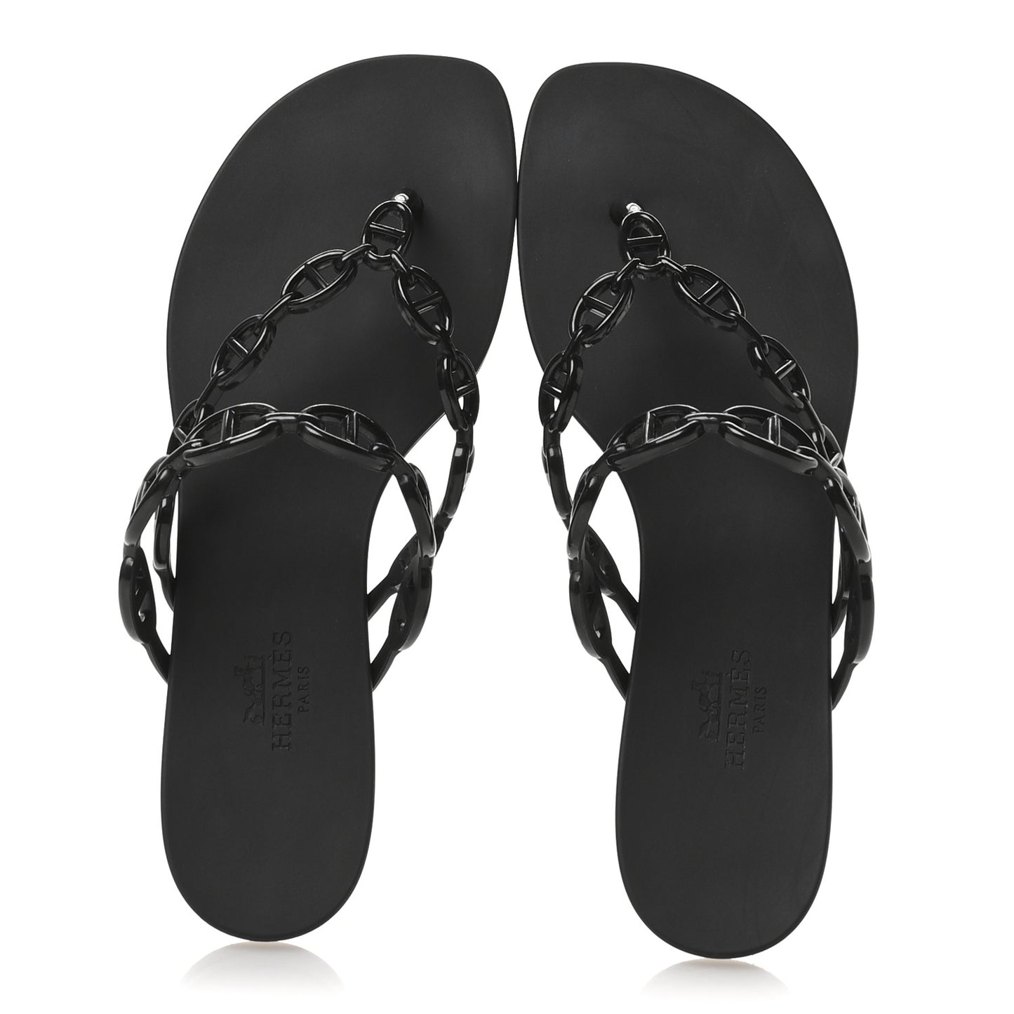 Rubber Chaine d'Ancre Island Sandals 36 Black