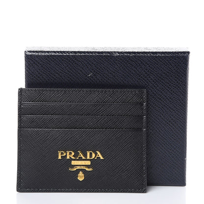 Prada Saffiano Metal Card Holder Black 7 of 7