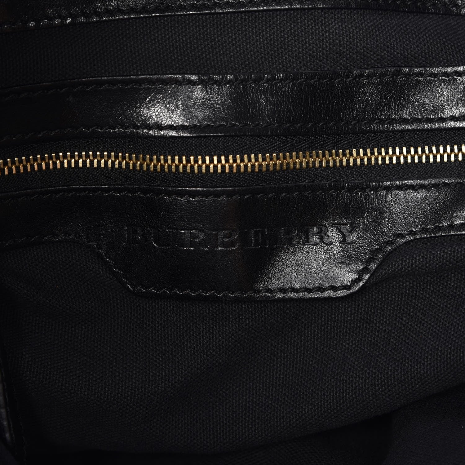 Burberry House Check Bridle Calfskin Medium Gosford Hobo Black 8 of 10