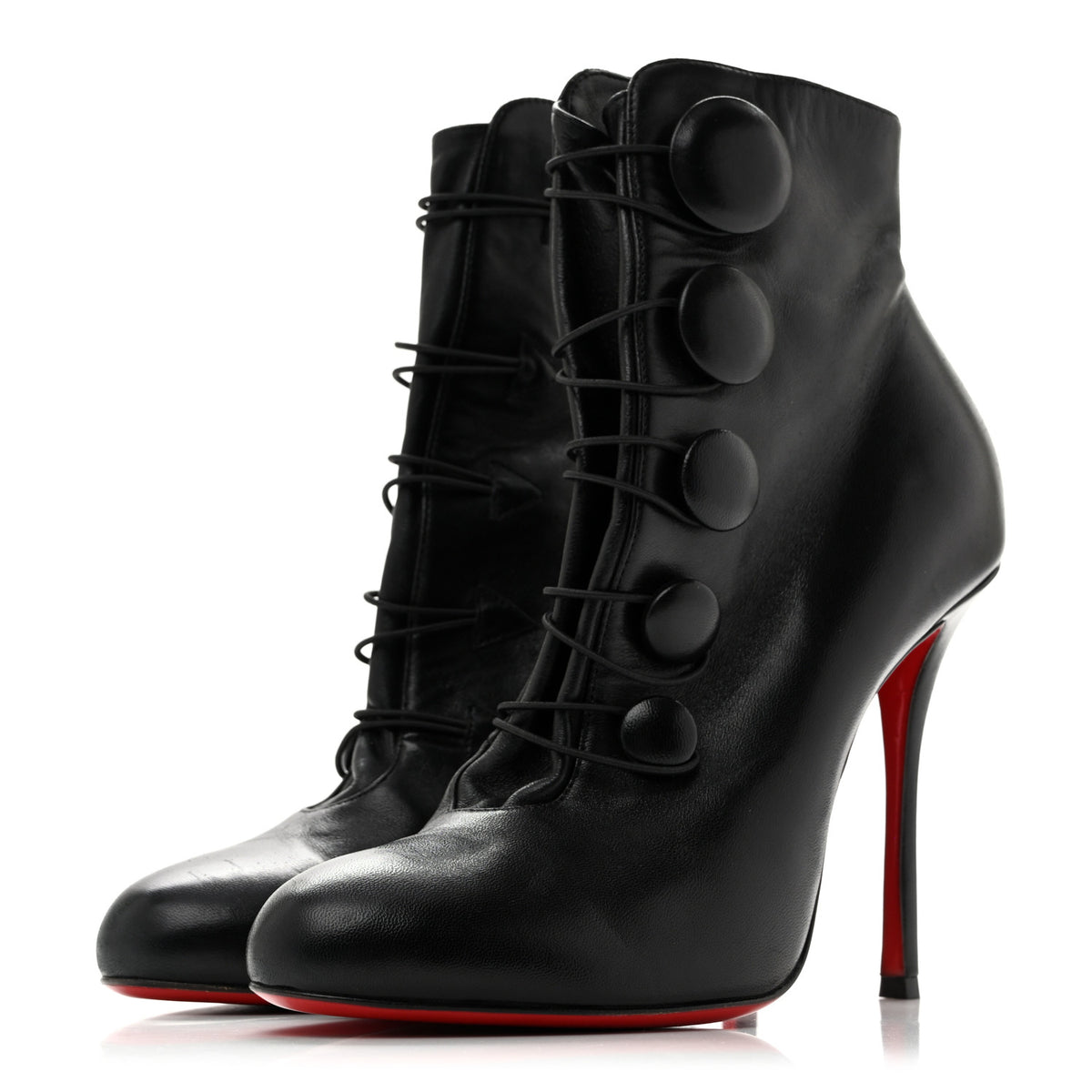 Christian Louboutin Shiny Nappa Booton 100 Ankle Boots 39 Black 3 of 11