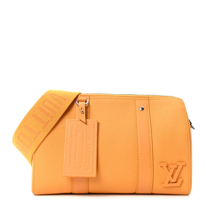 Louis Vuitton Grained Calfskin Aerogram City Keepall Safran Yellow 1 of 9