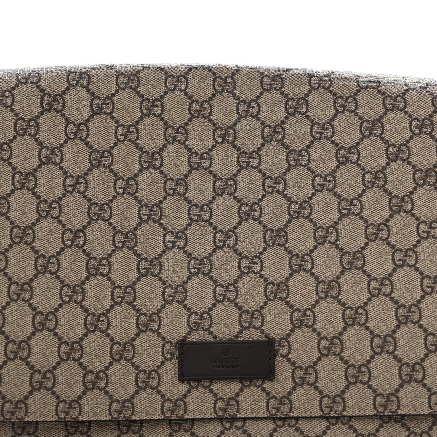 GG Plus Monogram Messenger Diaper Bag Dark Brown