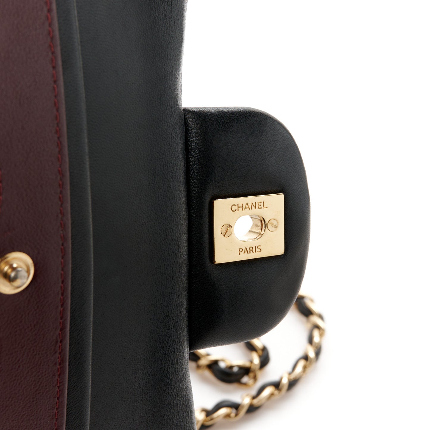 Lambskin Quilted Jumbo Double Flap Black