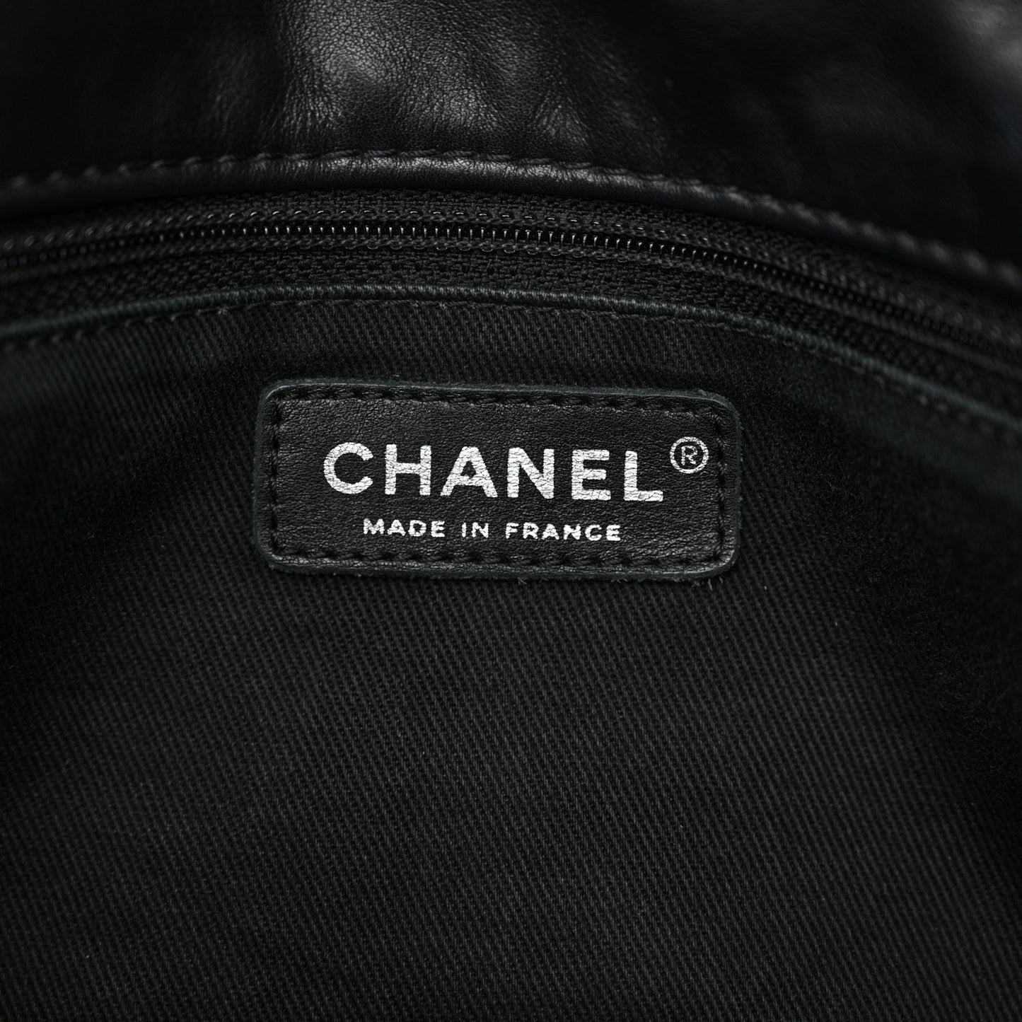 Calfskin Stitched Large Expandable Flap Bag Black