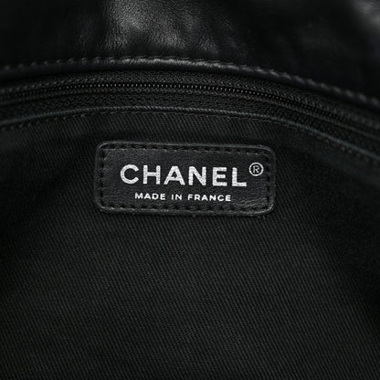 Chanel Calfskin Stitched Large Expandable Flap Bag Black 6 of 14