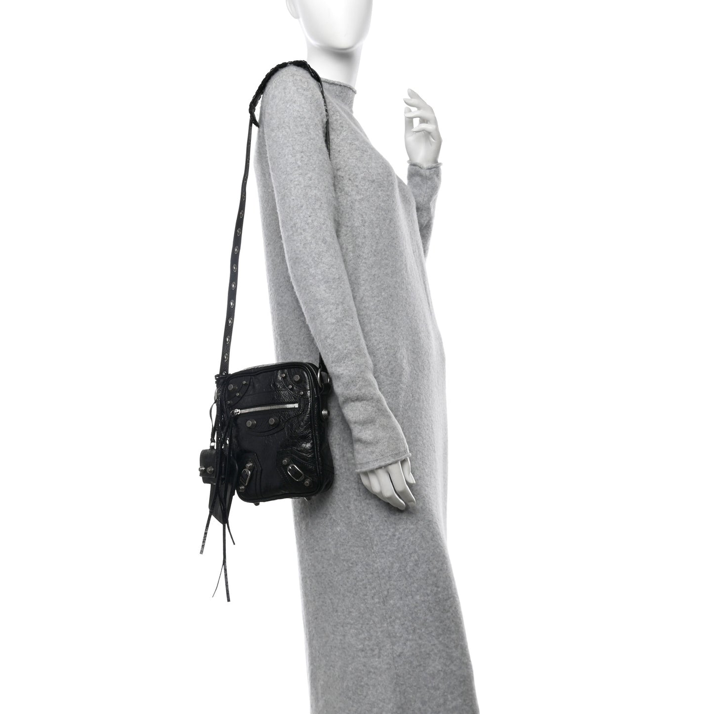 Agneau Arena Le Cagole Crossbody Bag Black