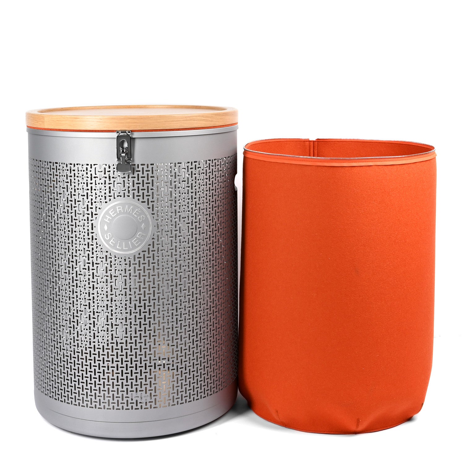 Hermes Aluminum Felt Oak Wood Carrou'Selle Saddle Box 2 of 12