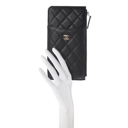 Chanel Caviar Quilted Classic Flat Wallet Pouch Black 2 of 8