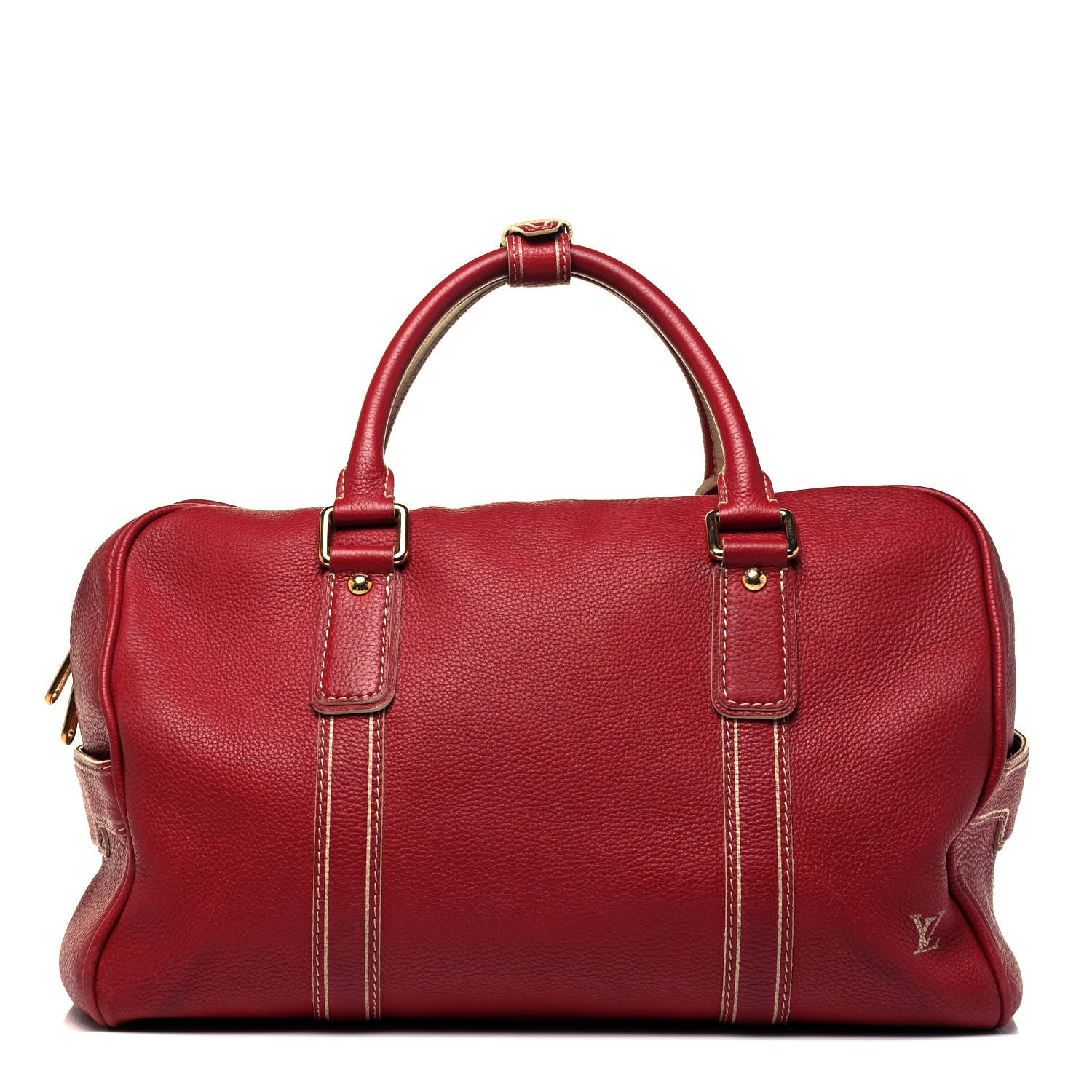 Louis Vuitton Tobago Leather Carryall Red 1 of 11