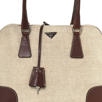 Prada Canapa Cinghiale Frame Bowler Brown 9 of 12