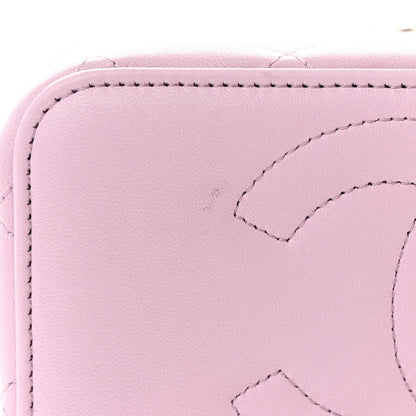 Chanel Lambskin Quilted Small Top Handle Vanity Case With Chain Light Pink 11 of 12