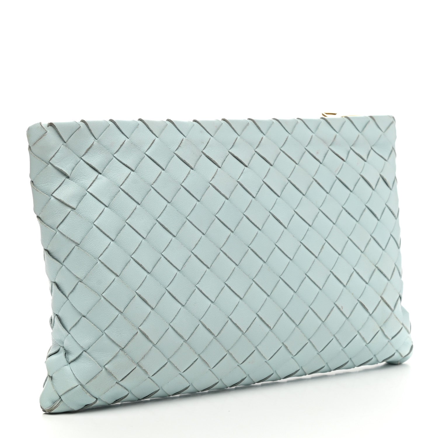 Bottega Veneta Nappa Intrecciato Large Flat Zip Pouch Spearmint 3 of 13