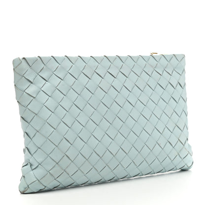 Bottega Veneta Nappa Intrecciato Large Flat Zip Pouch Spearmint 3 of 13